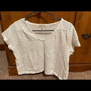 Madewell white crop top style size small